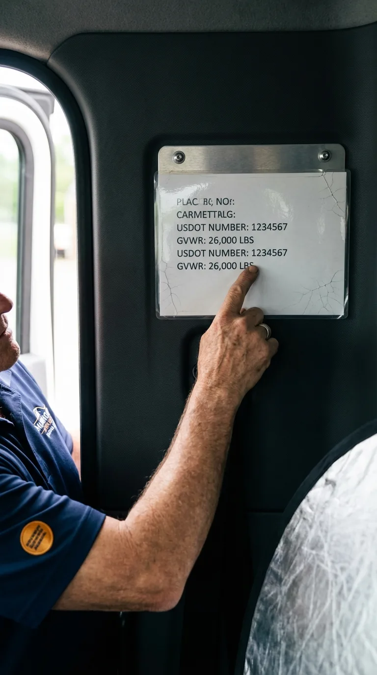 USDOT licensing placard verification in Girardville